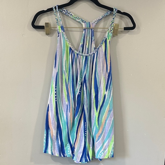 Lilly Pulitzer Other - Lilly Pulitzer Blue and Green Striped Swim tank top size S